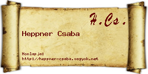 Heppner Csaba névjegykártya